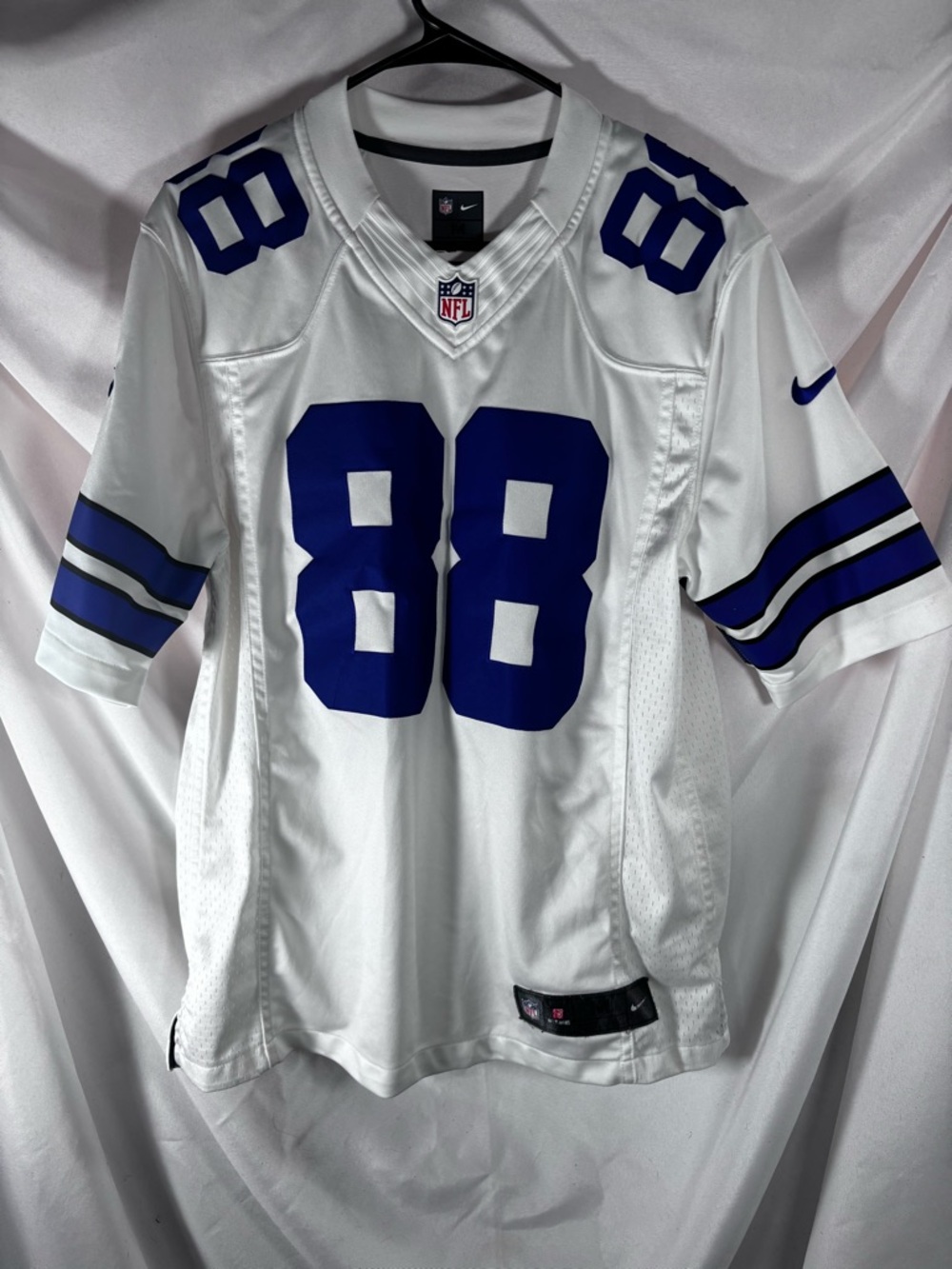 NFL White and Royal Blue #88 Men's Football Jersey